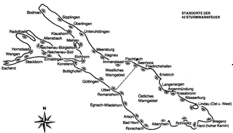 Standorte der Sturmwarnungen